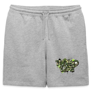 Turbo Life Camouflage Tuning Fans Street Style - Short de survêtement homme premium - gris chiné - Devant - AI Model Male 178 light (178cm)