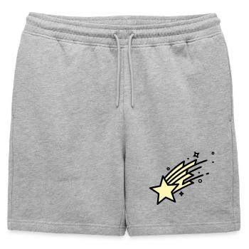 Une bande dessinée Shooting Star Comet - Short de survêtement homme premium - gris chiné - Devant - AI Model Male 178 light (178cm)