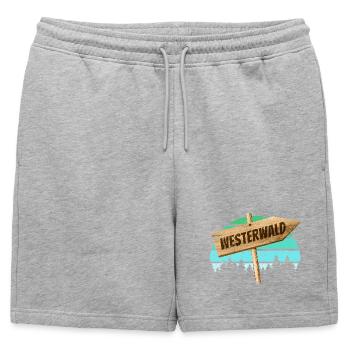 Westerwald, Rhénanie-Palatinat, Allemagne - Short de survêtement homme premium - gris chiné - Devant - AI Model Male 178 light (178cm)