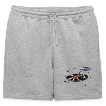 Astronaute comme une aiguille dans l’espace - Short de survêtement homme premium - gris chiné - Devant - AI Model Male 178 light (178cm)