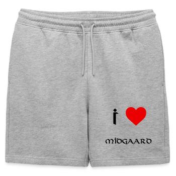 J’adore Midgaard - Short de survêtement homme premium - gris chiné - Devant - AI Model Male 178 light (178cm)