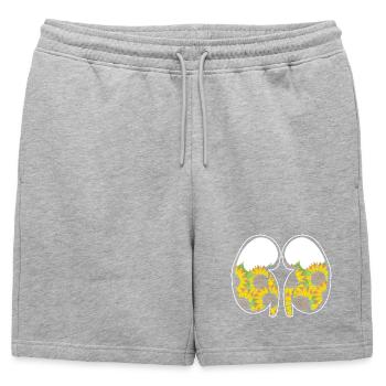 Organ Donation Transplantation Kidney Donors - Mens' Premium Organic Sweatshorts - heather grey - Front - AI Model Male 178 light (178cm)