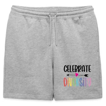 Mois de la Fierté LGBT - Célébrer la diversité - Short de survêtement homme premium - gris chiné - Devant - AI Model Male 178 light (178cm)
