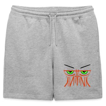 Ambigramme du Monstre Rose - Short de survêtement homme premium - gris chiné - Devant - AI Model Male 178 light (178cm)