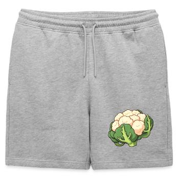 chou-fleur - Short de survêtement homme premium - gris chiné - Devant - AI Model Male 178 light (178cm)