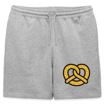Festival folk du jardin de bière Pretzel Bavaria Pretzel Baker - Short de survêtement homme premium - gris chiné - Devant - AI Model Male 178 light (178cm)