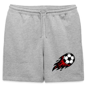Balle de feu de football - Short de survêtement homme premium - gris chiné - Devant - AI Model Male 178 light (178cm)