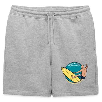 Le vivaneau de la Gold Coast Queensland Rocks Surf Tropical - Short de survêtement homme premium - gris chiné - Devant - AI Model Male 178 light (178cm)