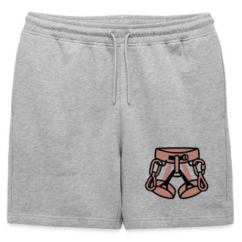 Harnais d’escalade Alpinisme Escalade Salle d’escalade - Short de survêtement homme premium - gris chiné - Devant - AI Model Male 178 light (178cm)