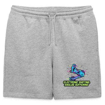 Souffrance analogique électronique - Short de survêtement homme premium - gris chiné - Devant - AI Model Male 178 light (178cm)