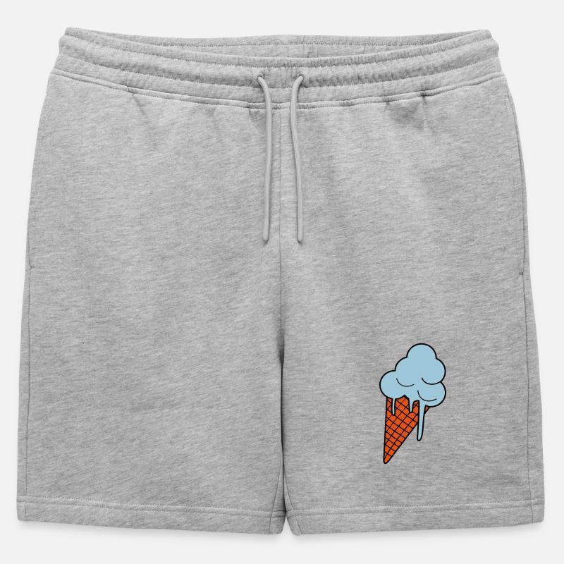 Schmelzendes Eis - Männer Premium Organic Sweatshorts - Grau meliert