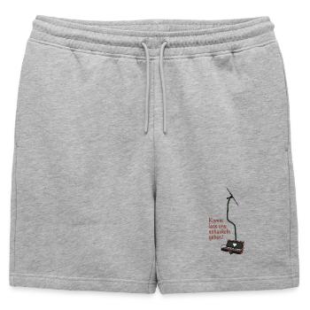 Télésiège double « Allez, on va se balancer ! » - Short de survêtement homme premium - gris chiné - Devant - AI Model Male 178 light (178cm)