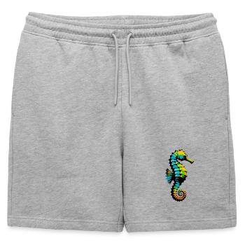 Hippocampe - Short de survêtement homme premium - gris chiné - Devant - AI Model Male 178 light (178cm)
