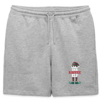 Noël L’Elfe du Café - Short de survêtement homme premium - gris chiné - Devant - AI Model Male 178 light (178cm)