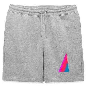 Couleurs unies, abstraites, couleurs géométriques - Short de survêtement homme premium - gris chiné - Devant - AI Model Male 178 light (178cm)