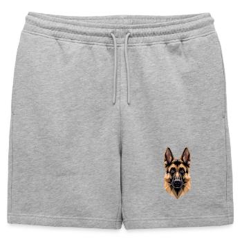Les chiens bergers allemands adorent les chiens bergers allemands - Short de survêtement homme premium - gris chiné - Devant - AI Model Male 178 light (178cm)