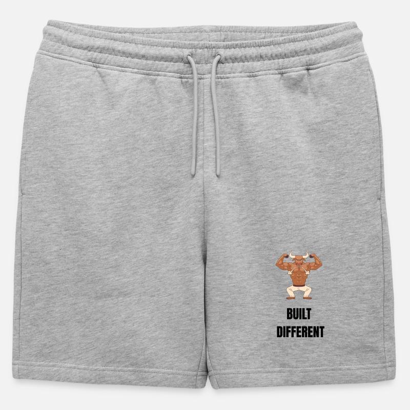 Built different  - Männer Premium Organic Sweatshorts - Grau meliert