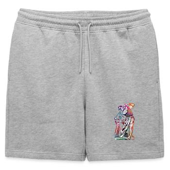 Abstraction colorée du golfeur - Short de survêtement homme premium - gris chiné - Devant - AI Model Male 178 light (178cm)