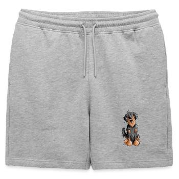 Mignon Hovawart - Short de survêtement homme premium - gris chiné - Devant - AI Model Male 178 light (178cm)