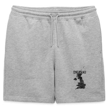 Texture de la carte en brique d’Angleterre - Short de survêtement homme premium - gris chiné - Devant - AI Model Male 178 light (178cm)