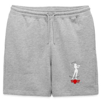 Golfeuse rétro - Short de survêtement homme premium - gris chiné - Devant - AI Model Male 178 light (178cm)