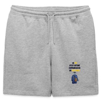 Life is just a combination of factors - Mens' Premium Organic Sweatshorts - heather grey - Front - AI Model Male 178 light (178cm)