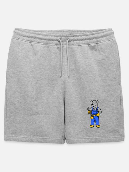 dog plumber - Mens' Premium Organic Sweatshorts - heather grey