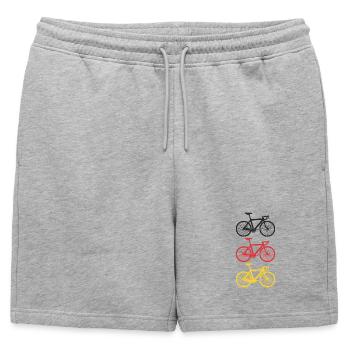 Cyclisme Allemagne - Short de survêtement homme premium - gris chiné - Devant - AI Model Male 178 light (178cm)