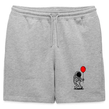 Astronaute avec ballon - Short de survêtement homme premium - gris chiné - Devant - AI Model Male 178 light (178cm)