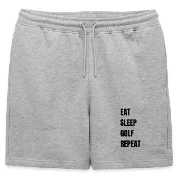 Mange, dors, golf, répéte. - Short de survêtement homme premium - gris chiné - Devant - AI Model Male 178 light (178cm)