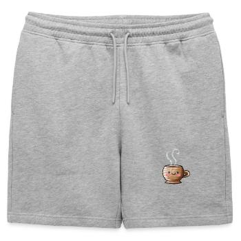 Kawaii Mug - Short de survêtement homme premium - gris chiné - Devant - AI Model Male 178 light (178cm)