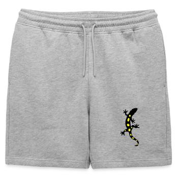 Salamandre Lézard Salamandre Gecko Feu - Short de survêtement homme premium - gris chiné - Devant - AI Model Male 178 light (178cm)