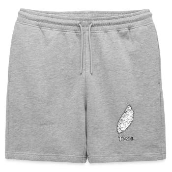 Texel | Carte antique | Carte au trésor - Short de survêtement homme premium - gris chiné - Devant - AI Model Male 178 light (178cm)