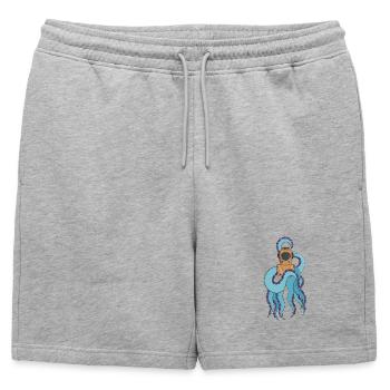 Une pieuvre portant une combinaison de plongée - Short de survêtement homme premium - gris chiné - Devant - AI Model Male 178 light (178cm)