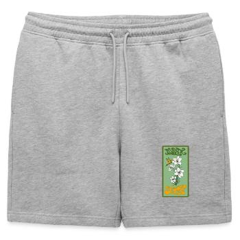 Nature - Short de survêtement homme premium - gris chiné - Devant - AI Model Male 178 light (178cm)
