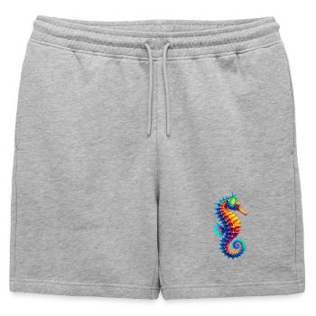 Hippocampe - Short de survêtement homme premium - gris chiné - Devant - AI Model Male 178 light (178cm)