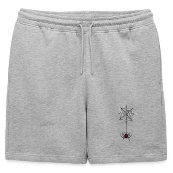 Araignée d’Halloween effrayante en toile - Short de survêtement homme premium - gris chiné - Devant - AI Model Male 178 light (178cm)