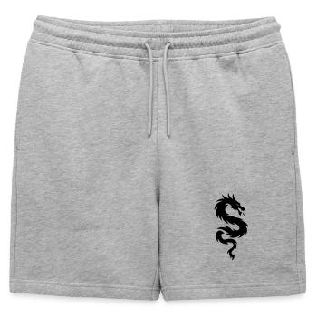 Icône du Dragon chinois - Short de survêtement homme premium - gris chiné - Devant - AI Model Male 178 light (178cm)