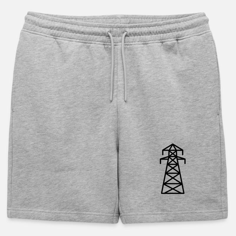 Strommast - Männer Premium Organic Sweatshorts - Grau meliert