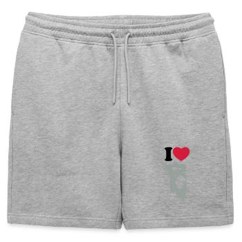 I love ballet - J'aime le ballet - Short de survêtement homme premium - gris chiné - Devant - AI Model Male 178 light (178cm)