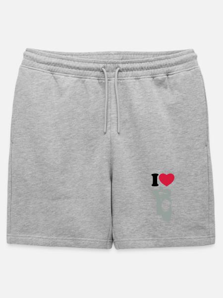 I love ballet - Mens' Premium Organic Sweatshorts - heather grey