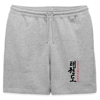 Taekwon-Do / Taekwondo / Taekwondoin / Art Martial - Short de survêtement homme premium - gris chiné - Devant - AI Model Male 178 light (178cm)