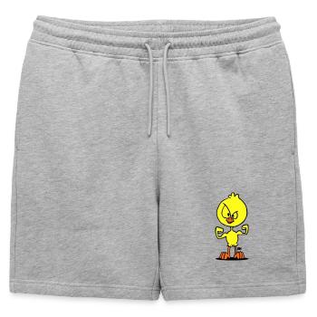 Puissance des poussins - Short de survêtement homme premium - gris chiné - Devant - AI Model Male 178 light (178cm)