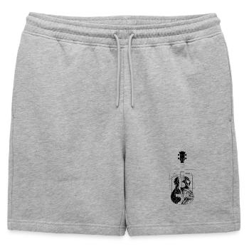 Ukulélé - Short de survêtement homme premium - gris chiné - Devant - AI Model Male 178 light (178cm)