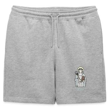 Sainte Catherine de Sienne - Short de survêtement homme premium - gris chiné - Devant - AI Model Male 178 light (178cm)