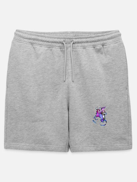Coloured spiral and fan art - Mens' Premium Organic Sweatshorts - heather grey