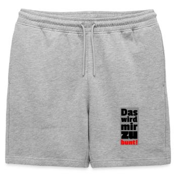 too colorful - Mens' Premium Organic Sweatshorts - heather grey - Front - AI Model Male 178 light (178cm)