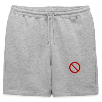 Interdit T-Shirt Cadeau Humour - Short de survêtement homme premium - gris chiné - Devant - AI Model Male 178 light (178cm)