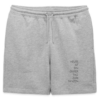 Guter Tag zum Tanzen - Männer Premium Organic Sweatshorts - Grau meliert - Vorne - AI Model Male 178 light (178cm)