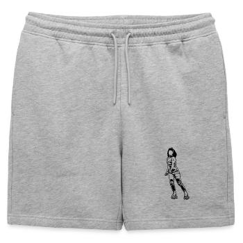 Patinage à roulettes Femme - Short de survêtement homme premium - gris chiné - Devant - AI Model Male 178 light (178cm)
